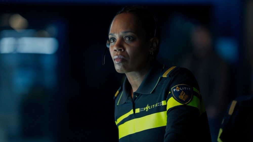 Jasmine Sendar watches the monitors in the finished film