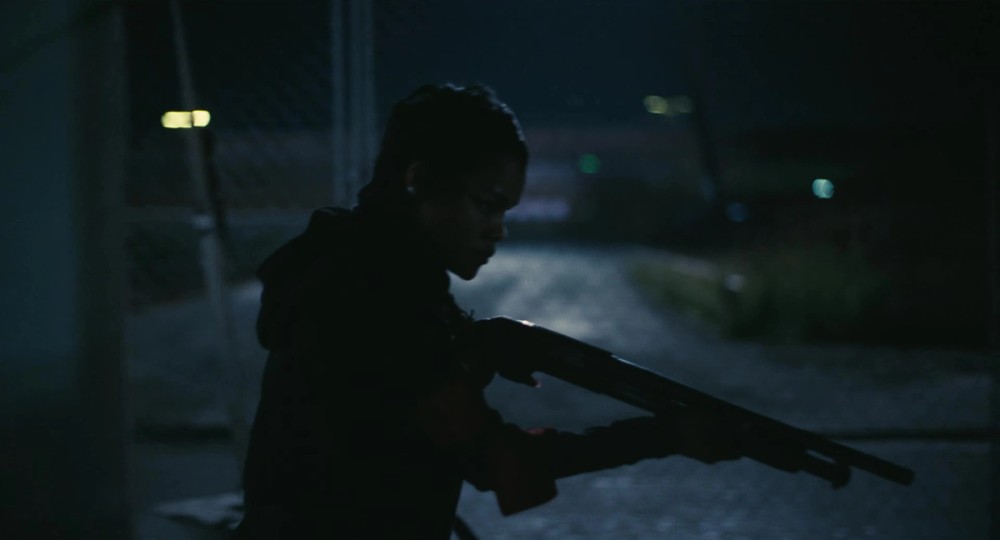 Perfida (Teyana Taylor) in a frame from the finished film