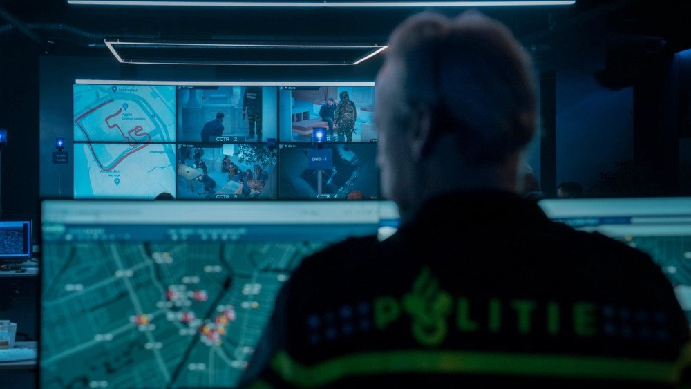 The control room in the finished film